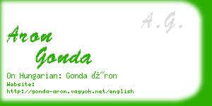 aron gonda business card
